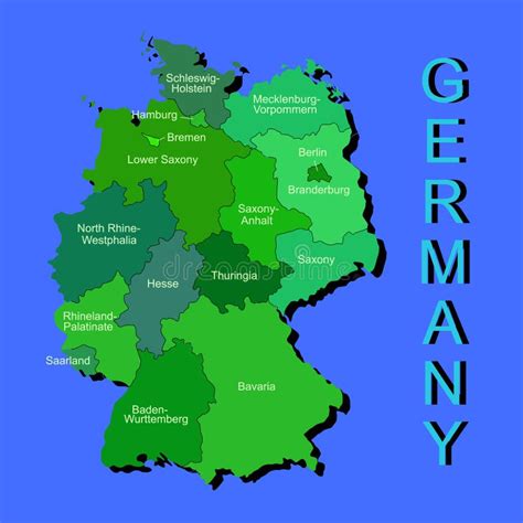 Mapa De Alemania Nuevo Mapa Detallado Político Regiones Individuales