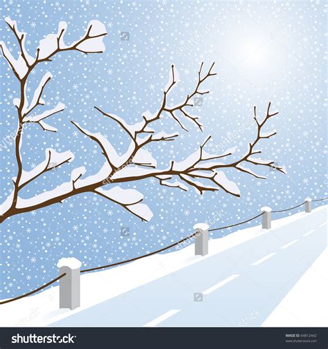 Snowy road clipart - Clipground