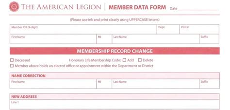 American Legion Transfer Form Fill Out Printable Pdf Forms Online