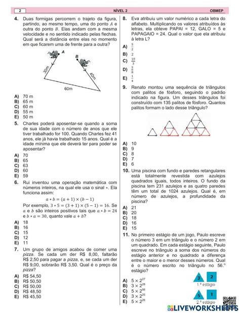 Prova Da Obmep 2025 8 Ano - Prova Obmep 2025 Matemática Gabarito — KERUSSO