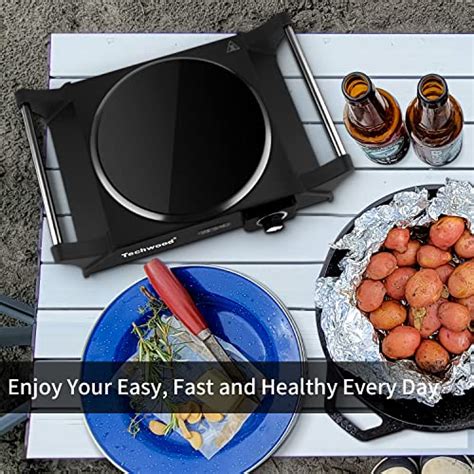 Hot Plate Techwood Portable Electric Stove For Cooking W Countertop Infrared Single Burner