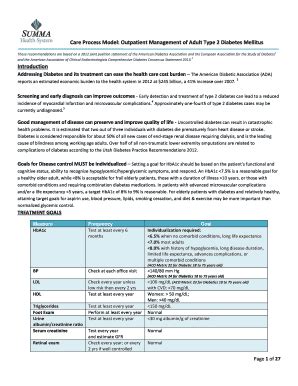 Fillable Online Care Process Model Outpatient Management Of Adult Type