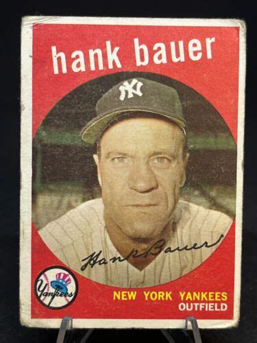 1959 Topps Baseball Card Hank Bauer 240 BV 20 KB EBay