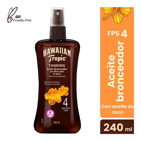 Aceite Bronceador Hawaiian Tropic Con Filtro Solar En Spray Ml