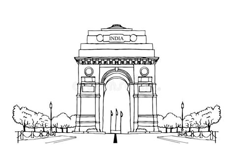 India Gate Drawing Easy Drawing Of India Gate Delhi Youtub Nbkomputer