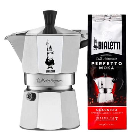 Bialetti Moka Express Tz Srebrno Czarny Kawa Mielona Bialetti