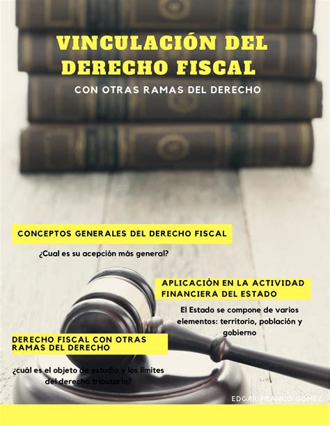 Calam O Vinculaci N Del Derecho Fiscal Con Otras Ramas Del Derecho