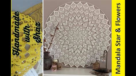 Hws Mandala Doily Star Flowers Video Crochet Tutorial Rnd