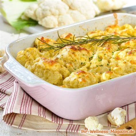 Low Carb Blumenkohl Gratin Gesundes Vegetarisches Hauptgericht