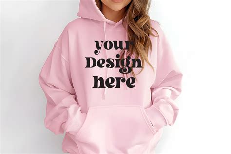 Gildan 18500 Lightpink Mockup Graphic By Mockupstore · Creative Fabrica