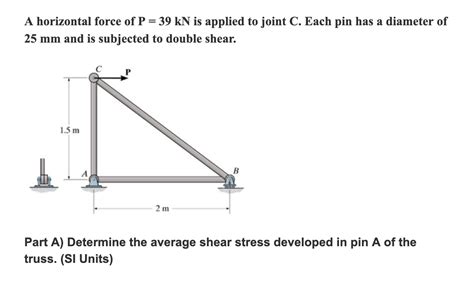 Solved A horizontal force of P=39kN is applied to joint C. | Chegg.com 