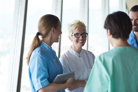 Group Of Medical Staff At Hospital Stock Image Image Of Professional