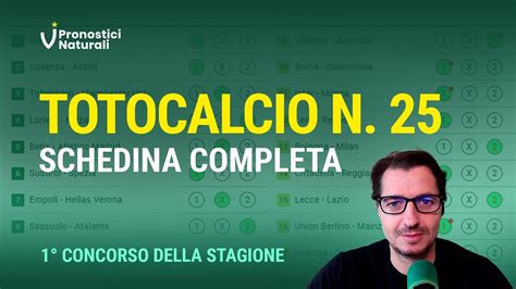 Primo Totocalcio Stagione Tutti I Pronostici In Schedina Ci Si