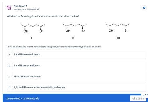 Solved Which Of The Following Describes The Three Molecules Chegg