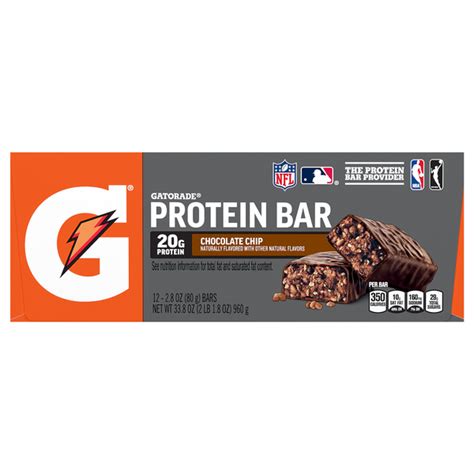 Save on Gatorade Protein Bar Chocolate Chip - 12 ct Order Online ...