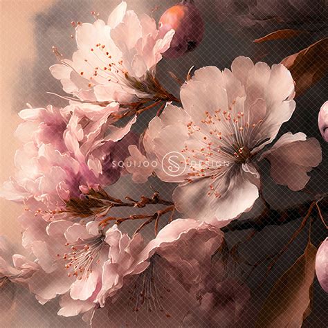 Painted Cherry Blossom Digital Backdrop Blossom Squijoo