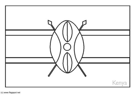 Laminas Para Colorear Coloring Pages Mapa Y Bandera De Kenia Para