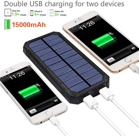 Solar Power Bank With Dual Usb Ports