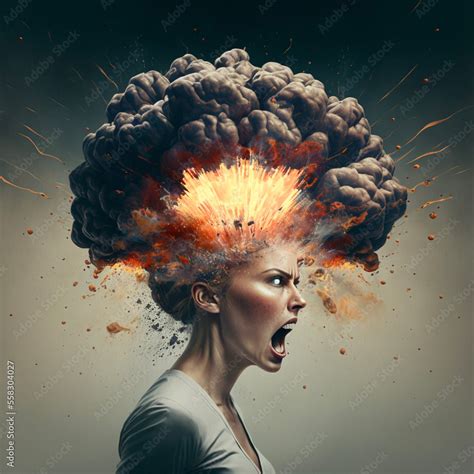 Exploding Brain Head Stock Illustration Adobe Stock