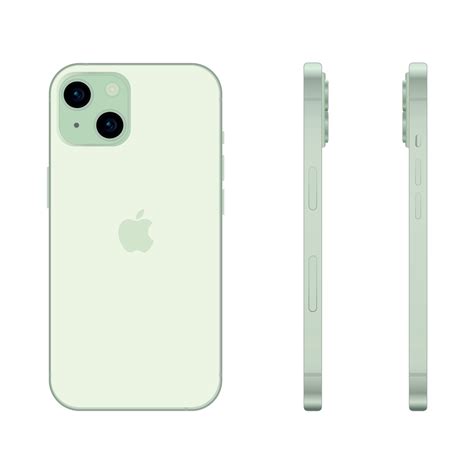 Nuevo Verde Manzana Iphone 15 Teléfono Inteligente Modelo Bosquejo Modelo En Blanco