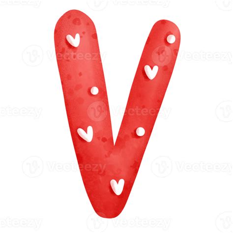 Valentine Alphabet V 25173639 Png