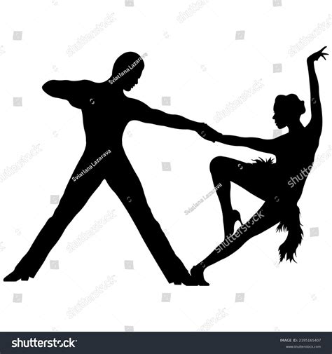 Ballroom Dancingcouple Dancers Silhouettevector Illustration Isolated Stock Vector (Royalty Free ...