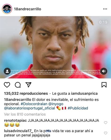 Selección Peruana André Carrillo Publicó Comercial Pateando Un Penal Y