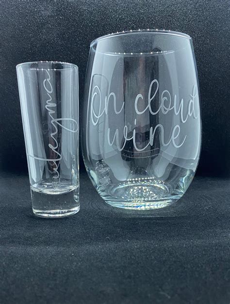 Wine Shot Glass Set Drink Ware Bar Ware Etsy