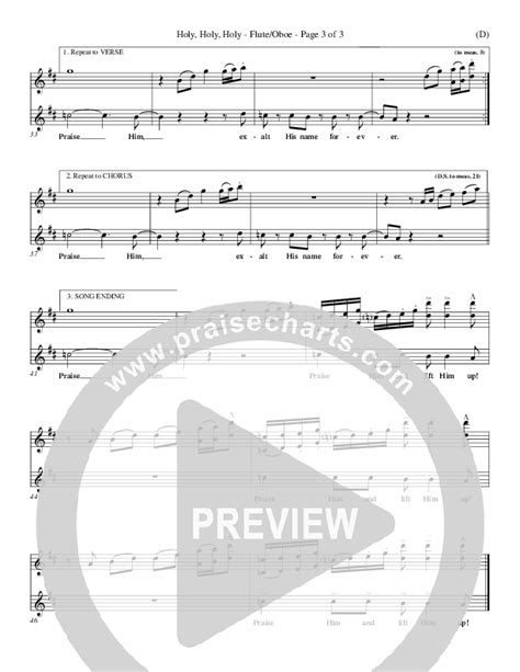 Holy Holy Holy Flute Oboe Sheet Music Pdf Gary Oliver Praisecharts