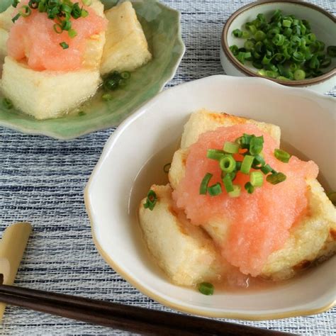 とろとろたらこの揚げ出し豆腐 レシピ・作り方 By 北海道白糠町（しらぬかちょう） 楽天レシピ