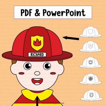 Printable Firefighters Hat Fire Safety Week Crown Craft Template Name ...