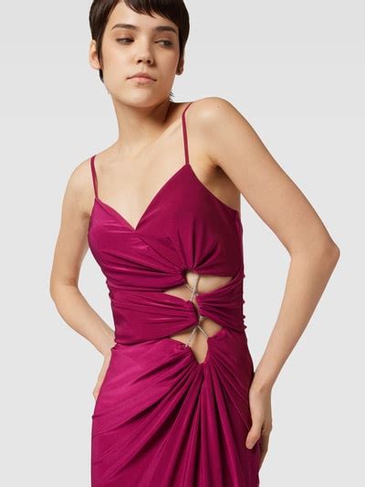 TROYDEN COLLECTION Maxi Jurk Met Cut Outs In Fuchsia Online Kopen P C