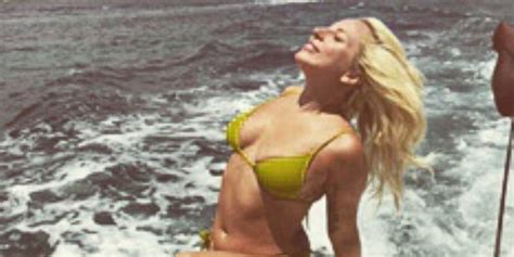 Lady Gaga Tans In A Bikini On A Boat In The Bahamas HuffPost