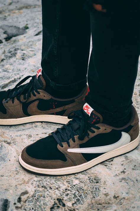 Travis Scott x Air Jordan 1 Low On-Feet Closer Look Photos | Hypebeast