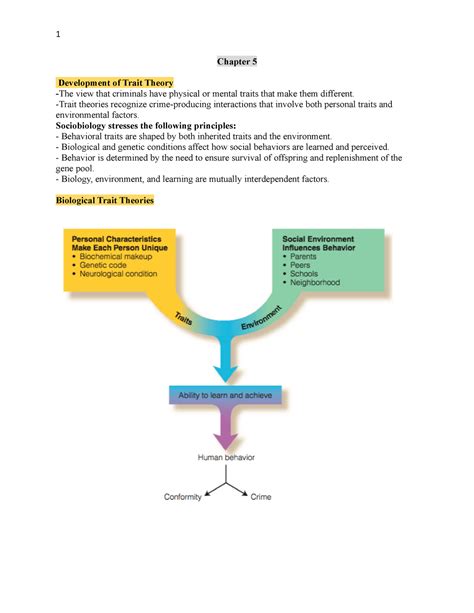 Chapter 5 Summary Criminology 1 Chapter 5 Development Of Trait Theory View That Criminals