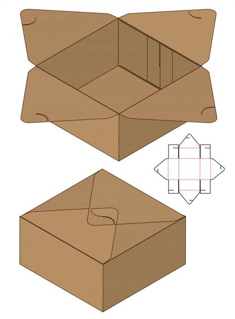 Emballage De Boîte à Découper Modèle Pour Impression Vecteur Premium