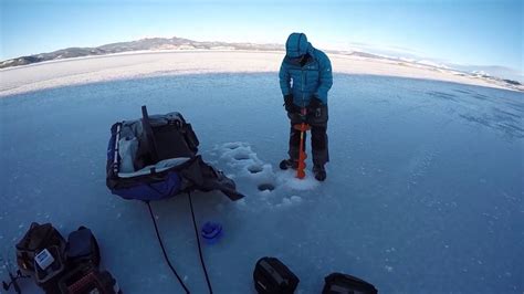 Ice Fishing Big Trout Sketchy Early Ice Antero Res Youtube