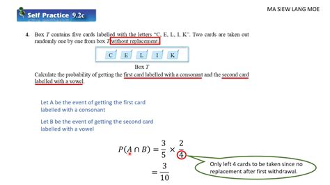 Probability Of Combined Events C Math Form Youtube