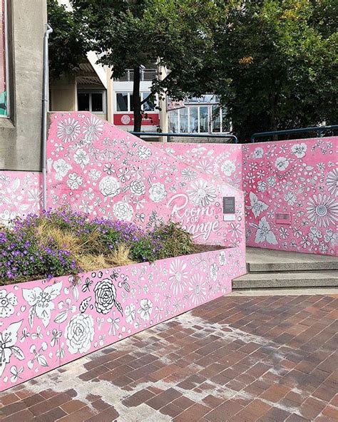 Beautiful Pink Wall Mural In Seattle