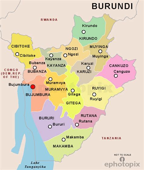 Burundi Mapas Geográficos do Burundi