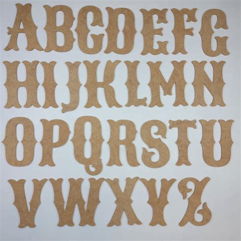 Wooden Letter Unfinished Circus Font Craft Cutout