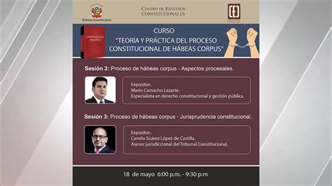 Curso TeorÍa Y PrÁctica Del Proceso Constitucional De HÁbeas Corpus Sesiones 2 Y 3 Youtube