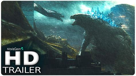 Godzilla 2 King Ghidorah Vs Godzilla Fight Scene Trailer 2019 King Of The Monsters Movie Hd