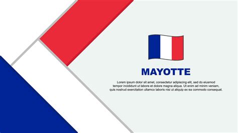 Mayotte Flag Abstract Background Design Template Mayotte Independence