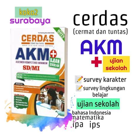 Jual CERDAS AKM UJIAN SEKOLAH SD MI MUKTI GRAFIKA Shopee Indonesia