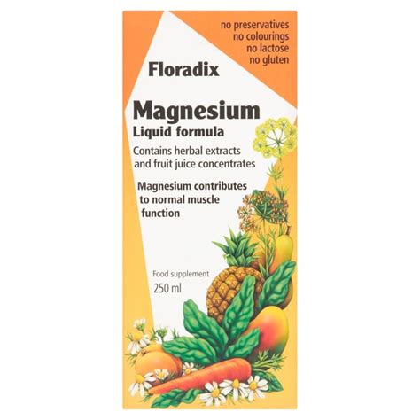 Floradix Magnesium Liquid Supplement 250ml From Ocado