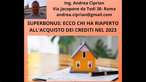 Superbonus Ecco Chi Ha Riaperto All Acquisto Dei Crediti Nel