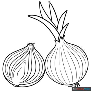 Onion Coloring Pages