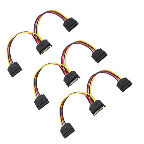 Amazon Gelrhonr Pack Sata Splitter Cable Inch Pin Sata