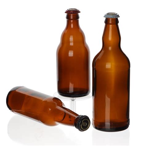 Ml Ml Ml Amber Glass Beer Bottle With Crown Cap Glass Bottle